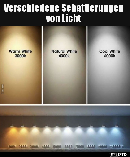 Verschiedene Schattierungen von Licht.. - Lustige Bilder | DEBESTE.de