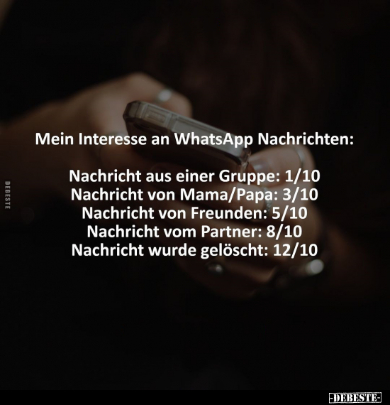 Mein Interesse an WhatsApp Nachrichten.. - Lustige Bilder | DEBESTE.de
