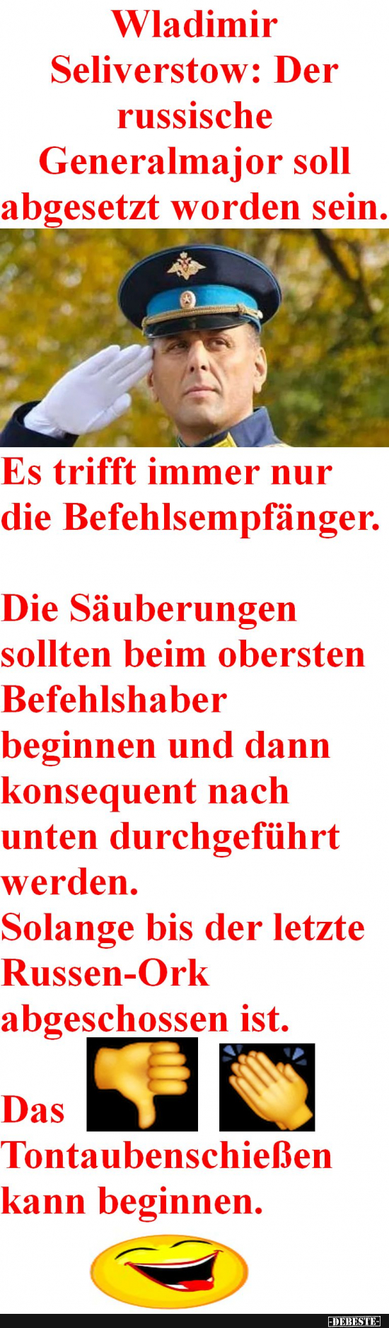 Putin und die Angst vor einem richtigen Militärputsch - Lustige Bilder | DEBESTE.de