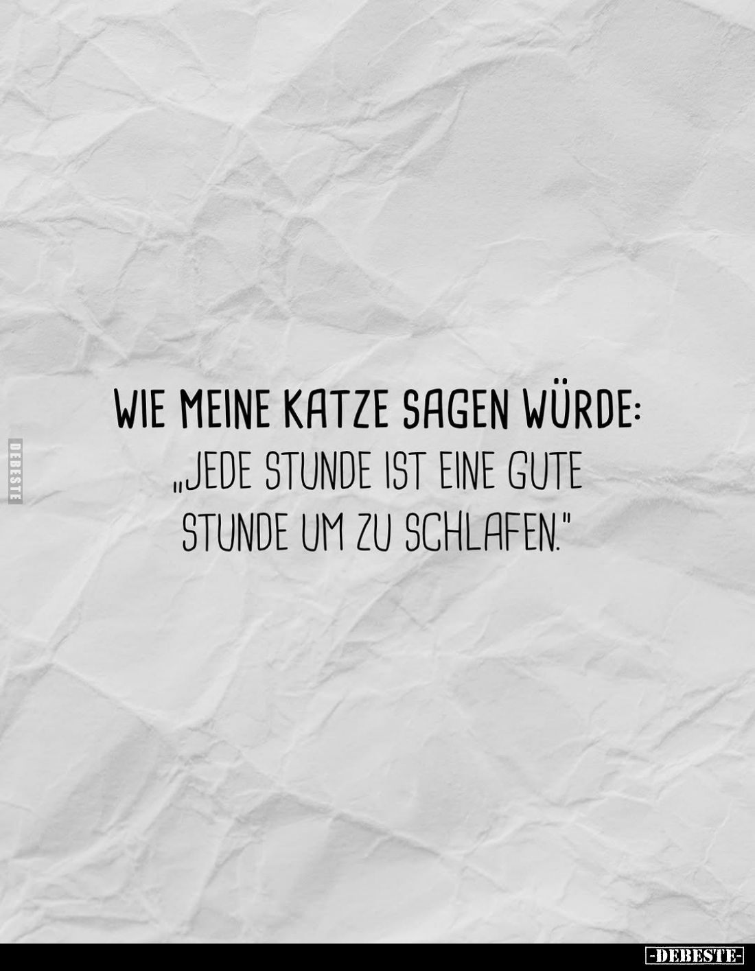 Wie meine Katze sagen würde: "Jede Stunde ist eine gute.." - Lustige Bilder | DEBESTE.de