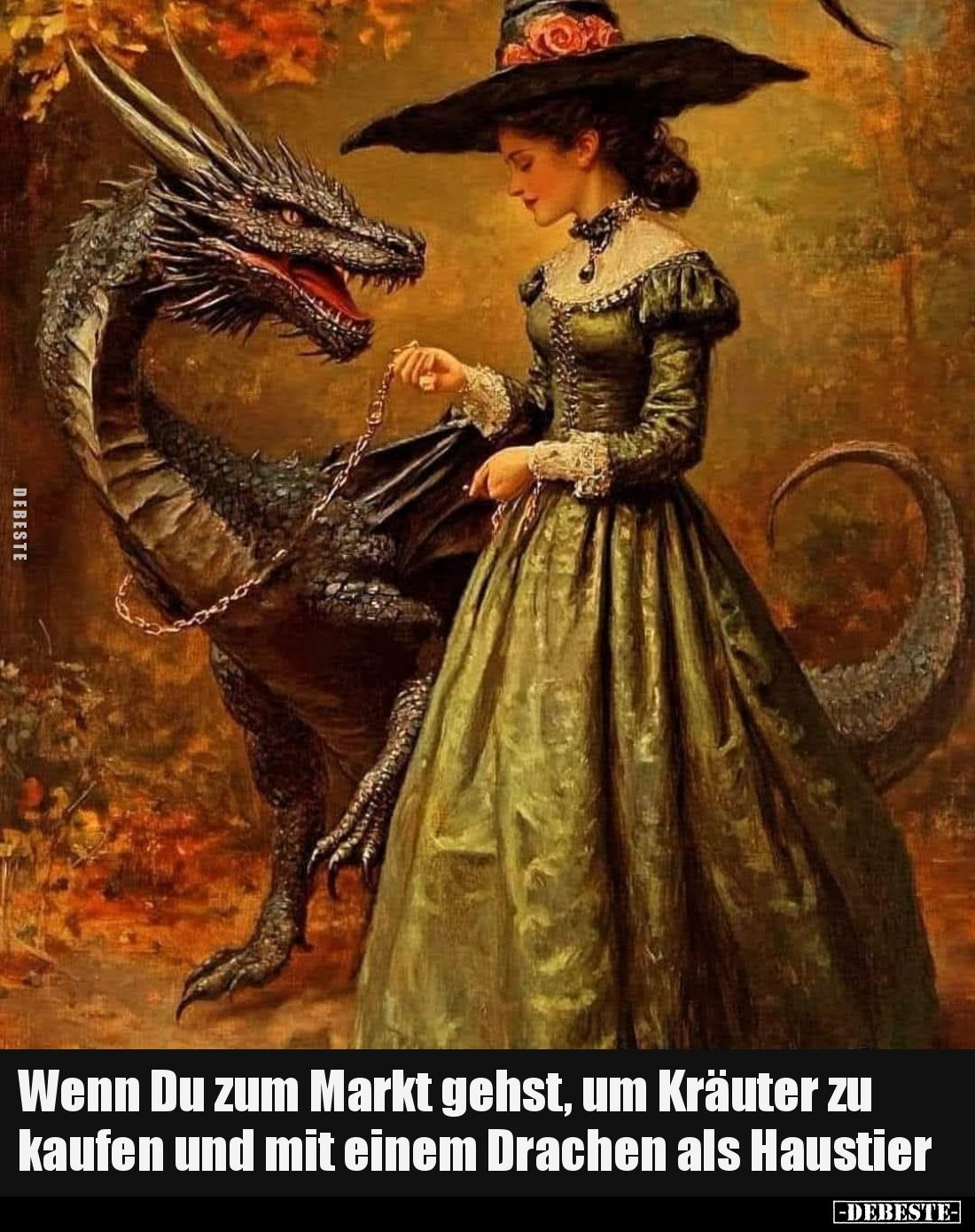 Wenn Du zum Markt gehst, um Kräuter zu kaufen und mit einem Drachen als Haustier