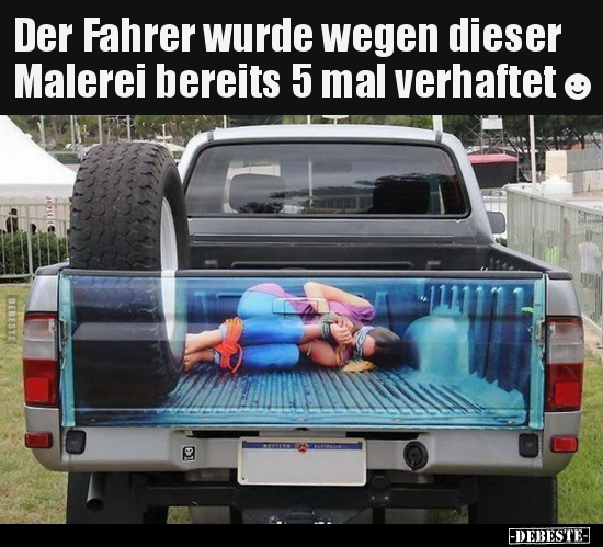 Der Fahrer wurde wegen dieser Malerei bereits 5 mal.. - Lustige Bilder | DEBESTE.de