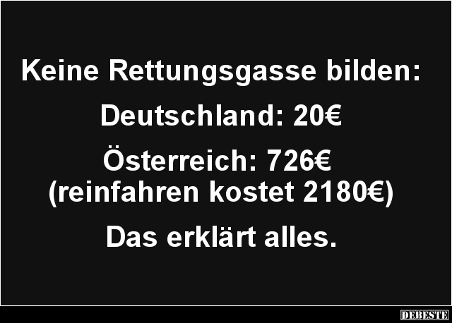 Keine Rettungsgasse bilden.. - Lustige Bilder | DEBESTE.de
