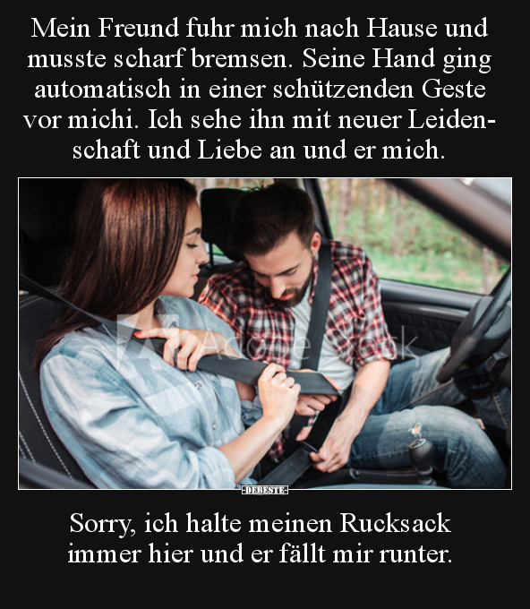 Mein Freund fuhr mich nach Hause und musste scharf bremsen... - Lustige Bilder | DEBESTE.de