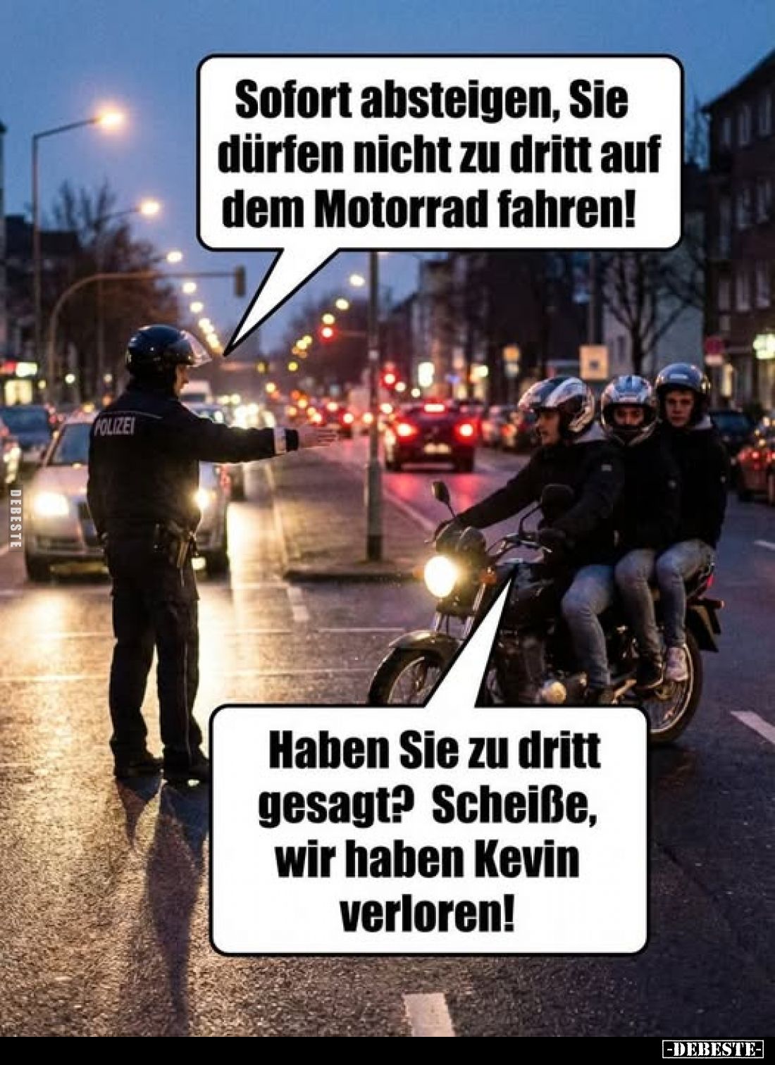 Sofort absteigen, Sie dürfen nicht zu dritt auf dem.. - Lustige Bilder | DEBESTE.de