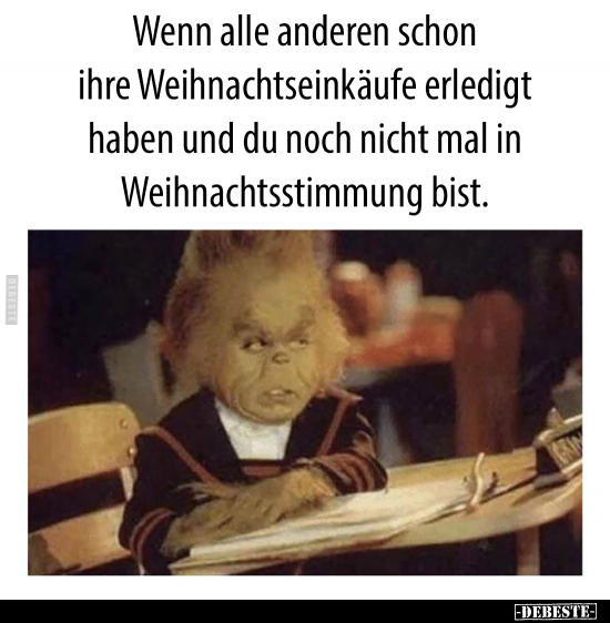 Wenn alle anderen schon ihre Weihnachtseinkäufe..