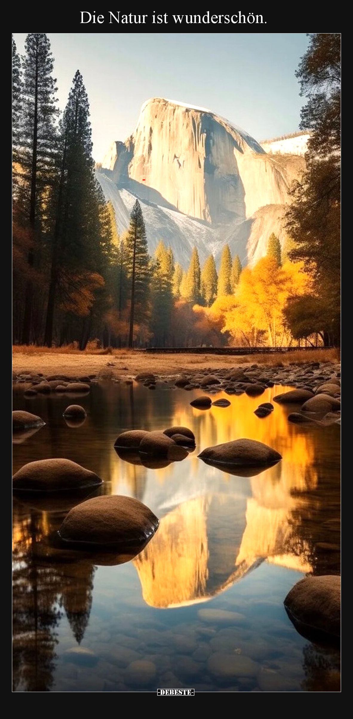 Die Natur ist wunderschön.