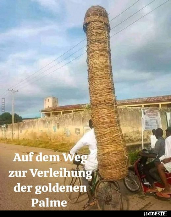 Auf dem Weg zur Verleihung der goldenen Palme.. - Lustige Bilder | DEBESTE.de