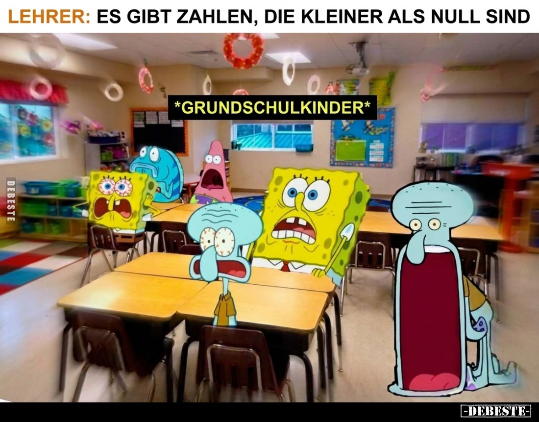 Lehrer: Es gibt Zahlen, die kleiner als null sind.

Grundschulkinder