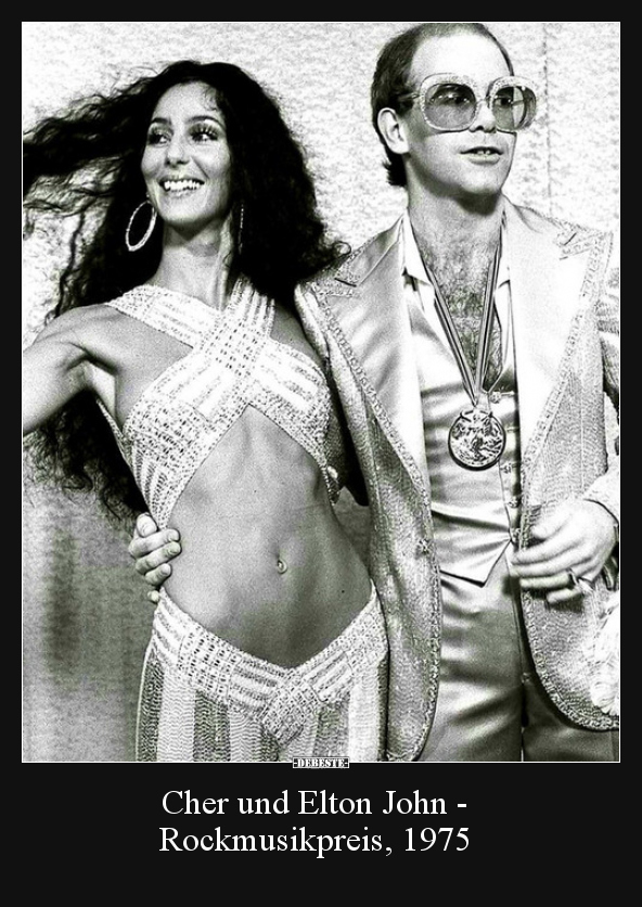 Cher und Elton John - Rockmusikpreis, 1975.. - Lustige Bilder | DEBESTE.de