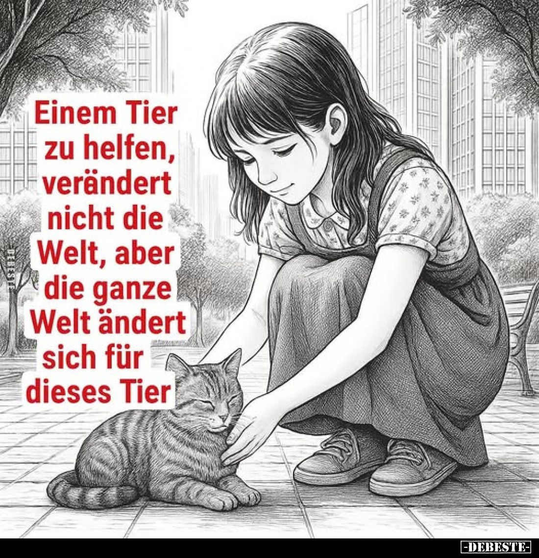 Einem Tier zu helfen, verändert nicht die Welt, aber die ganze Welt ändert sich für dieses Tier.