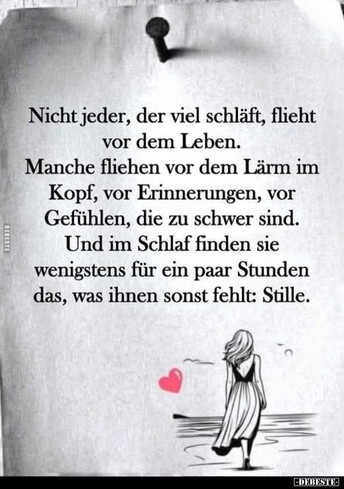 Nicht jeder, der viel schläft, flieht vor dem Leben.
Manche fliehen vor dem Lärm im Kopf, vor Erinnerungen, vor Gefühlen, di...