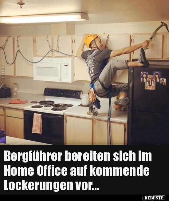 Bergführer bereiten sich im Home Office auf kommende.. - Lustige Bilder | DEBESTE.de