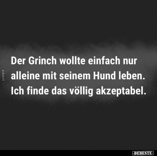 Der Grinch wollte einfach nur alleine mit seinem Hund.. - Lustige Bilder | DEBESTE.de