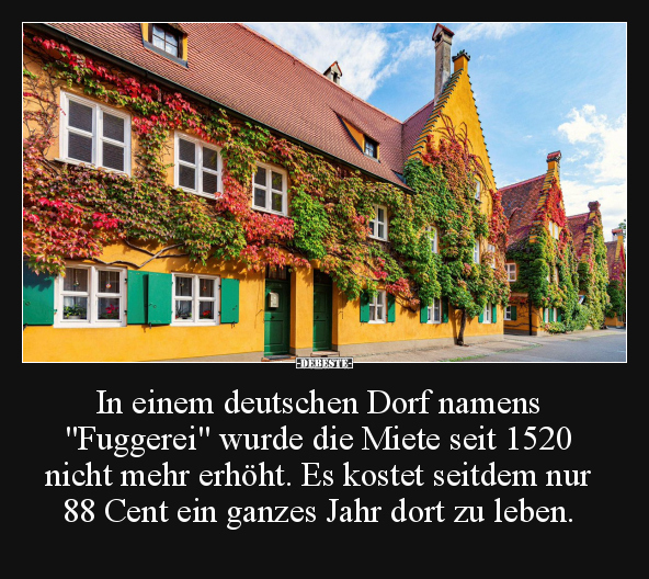 In einem deutschen Dorf namens "Fuggerei".. - Lustige Bilder | DEBESTE.de
