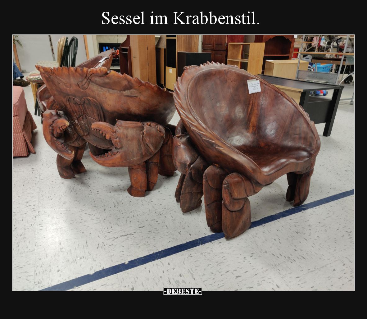 Sessel im Krabbenstil