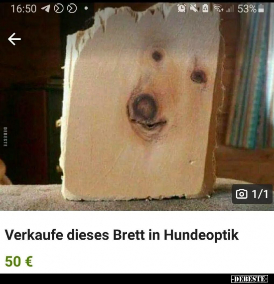 Verkaufe dieses Brett in Hundeoptik.. - Lustige Bilder | DEBESTE.de