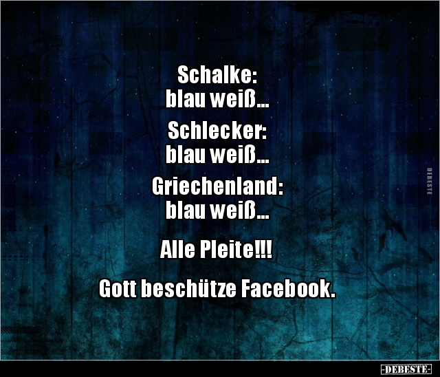 Schalke: blau weiß... Schlecker: blau.. - Lustige Bilder | DEBESTE.de