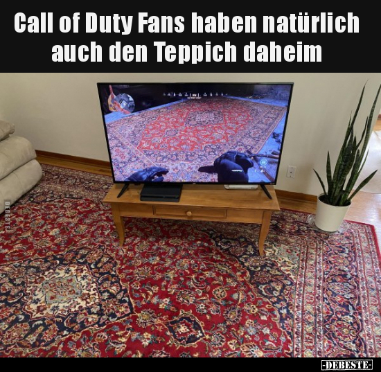 Call of Duty Fans haben natürlich auch den Teppich.. - Lustige Bilder | DEBESTE.de