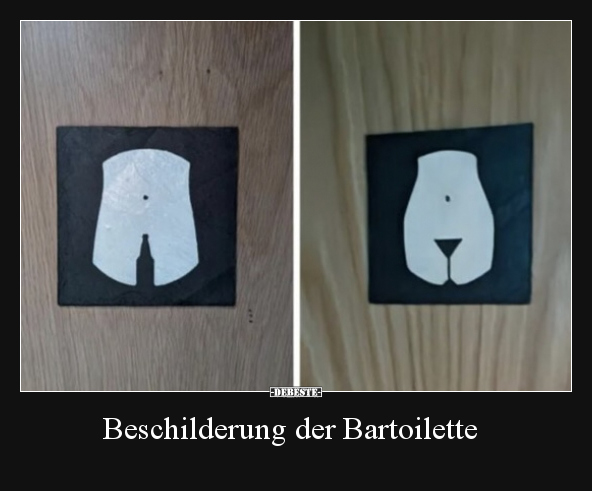 Beschilderung der Bartoilette.. - Lustige Bilder | DEBESTE.de