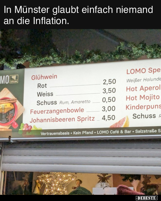 In Münster glaubt einfach niemand an die Inflation... - Lustige Bilder | DEBESTE.de