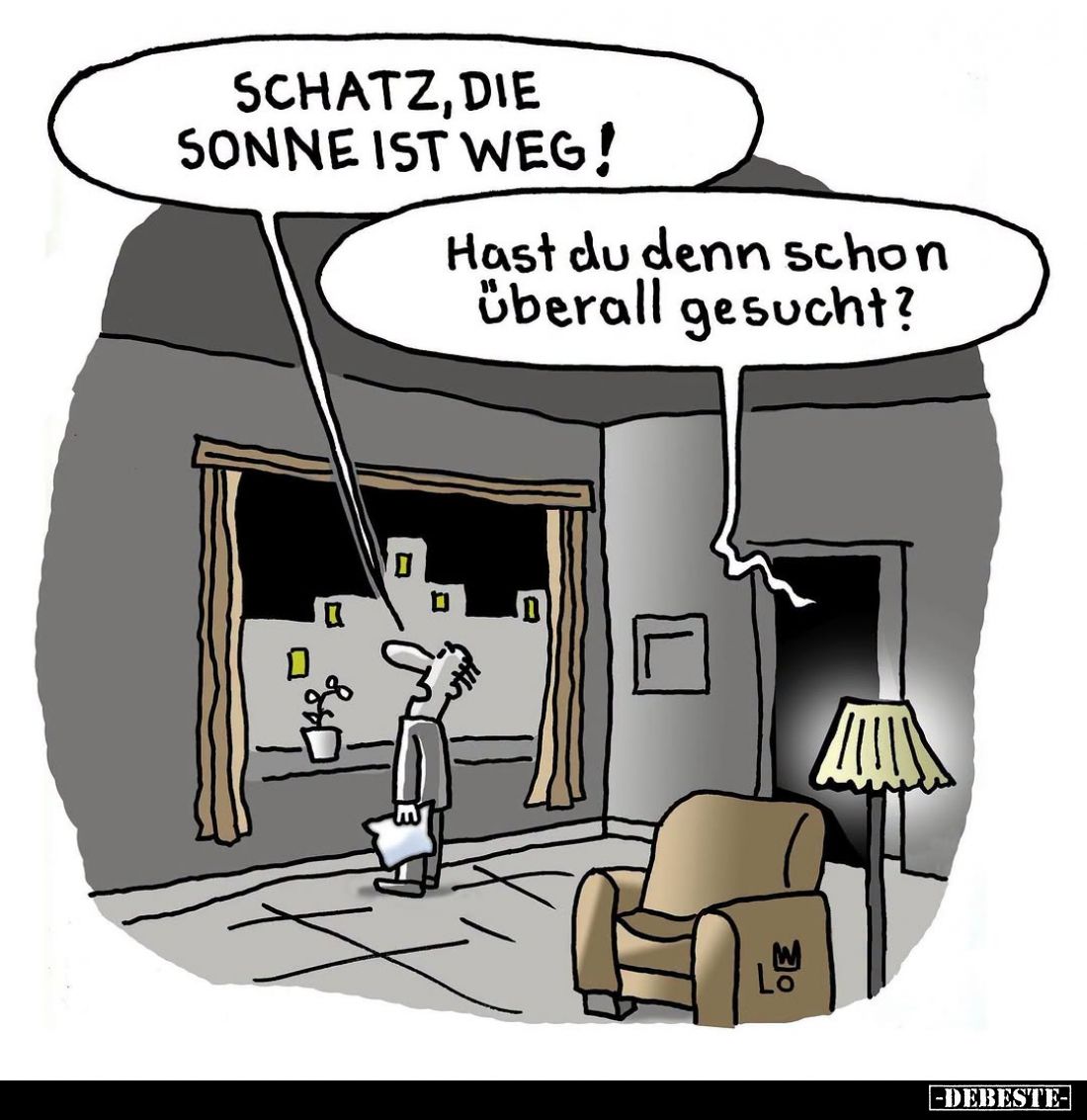 Schatz, die Sonne ist weg!.. - Lustige Bilder | DEBESTE.de