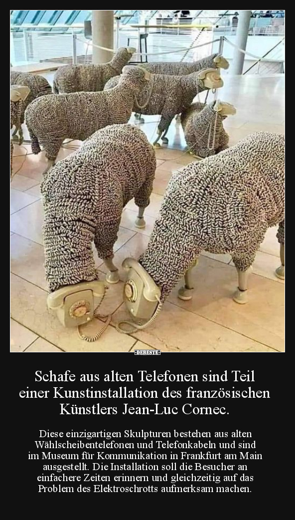 Schafe aus alten Telefonen sind Teil einer.. - Lustige Bilder | DEBESTE.de