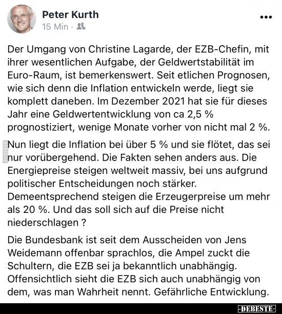 Der Umgang von Christine Lagarde, der EZB-Chefin, mit ihrer.. - Lustige Bilder | DEBESTE.de