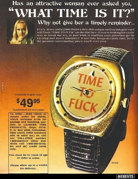 "WHAT TIME IS IT?"