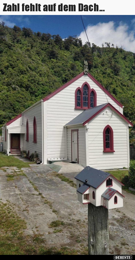 Zahl fehlt auf dem Dach...