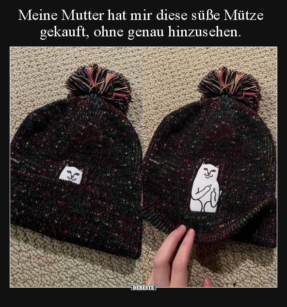 Meine Mutter hat mir diese süße Mütze gekauft, ohne genau.. - Lustige Bilder | DEBESTE.de