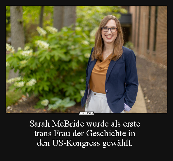 Sarah McBride wurde als erste trans Frau der Geschichte.. - Lustige Bilder | DEBESTE.de