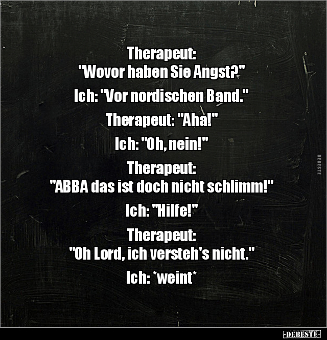 Therapeut: "Wovor haben Sie Angst?" Ich: "Vor nordischen.." - Lustige Bilder | DEBESTE.de