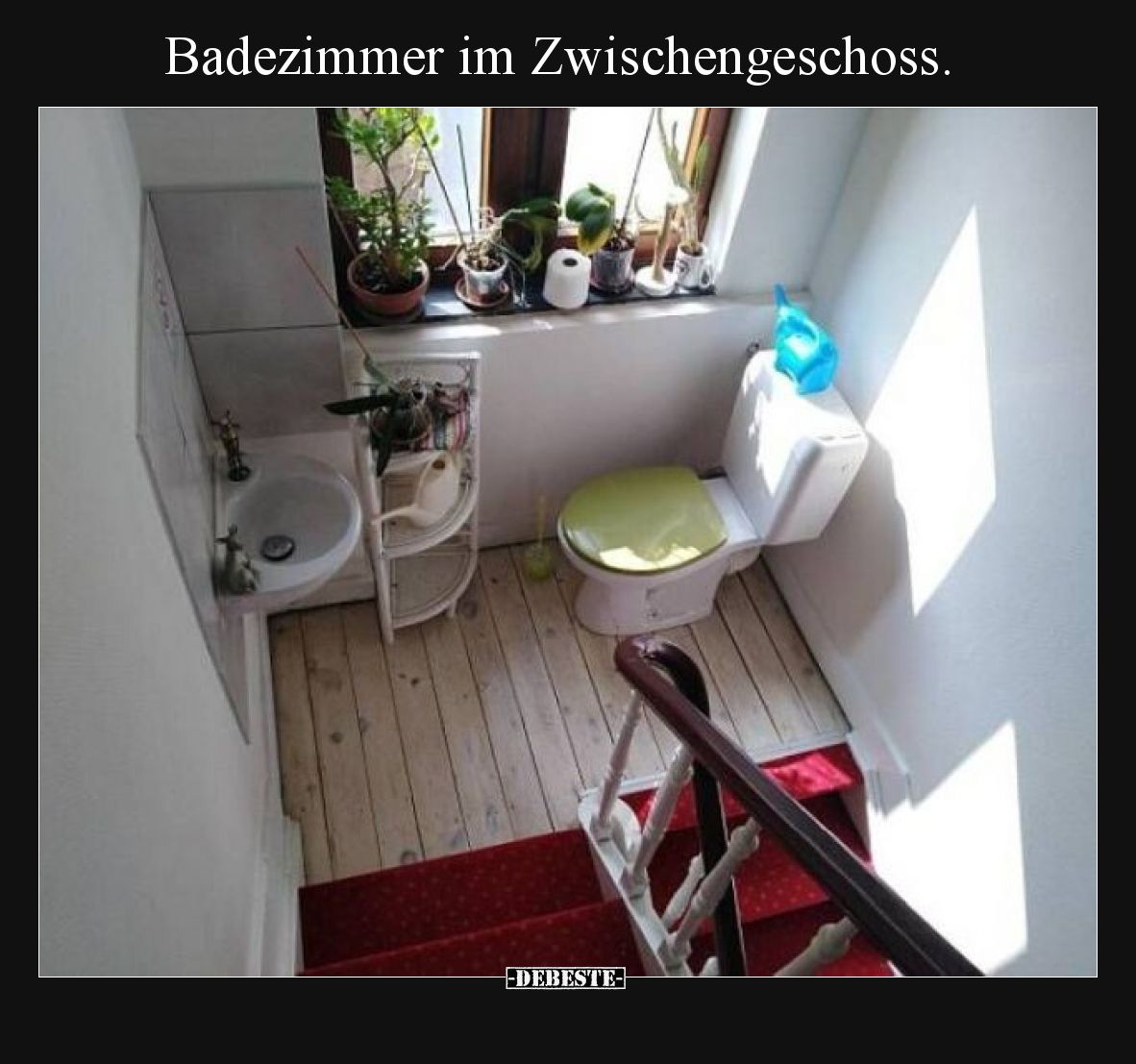 Badezimmer im Zwischengeschoss.