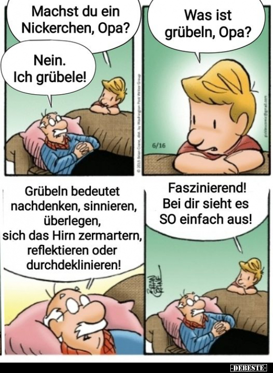 Machst du ein Nickerchen, Opa?.. - Lustige Bilder | DEBESTE.de