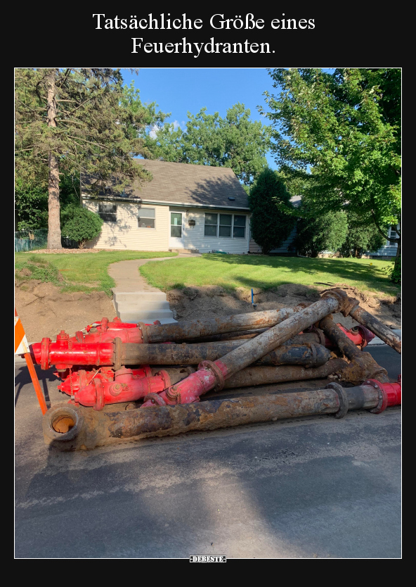 Tatsächliche Größe eines Feuerhydranten...