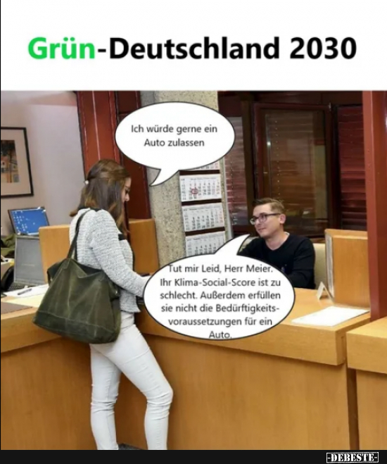 2030 - Links/Grünes KFZ-Amt - Lustige Bilder | DEBESTE.de