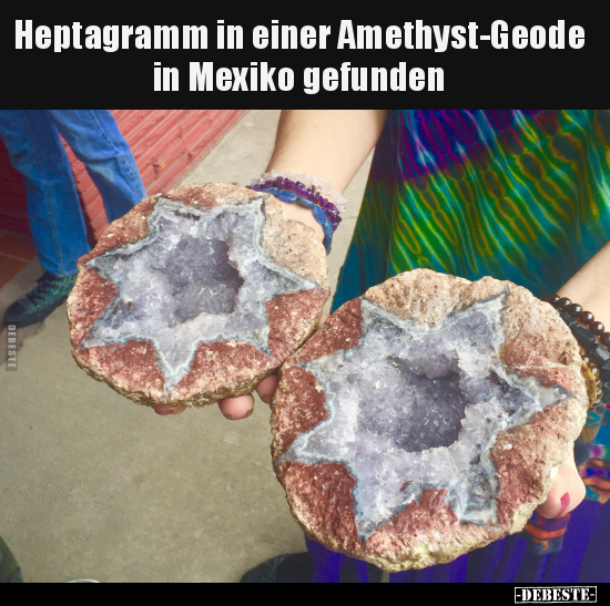 Heptagramm in einer Amethyst-Geode in Mexiko gefunden.. - Lustige Bilder | DEBESTE.de