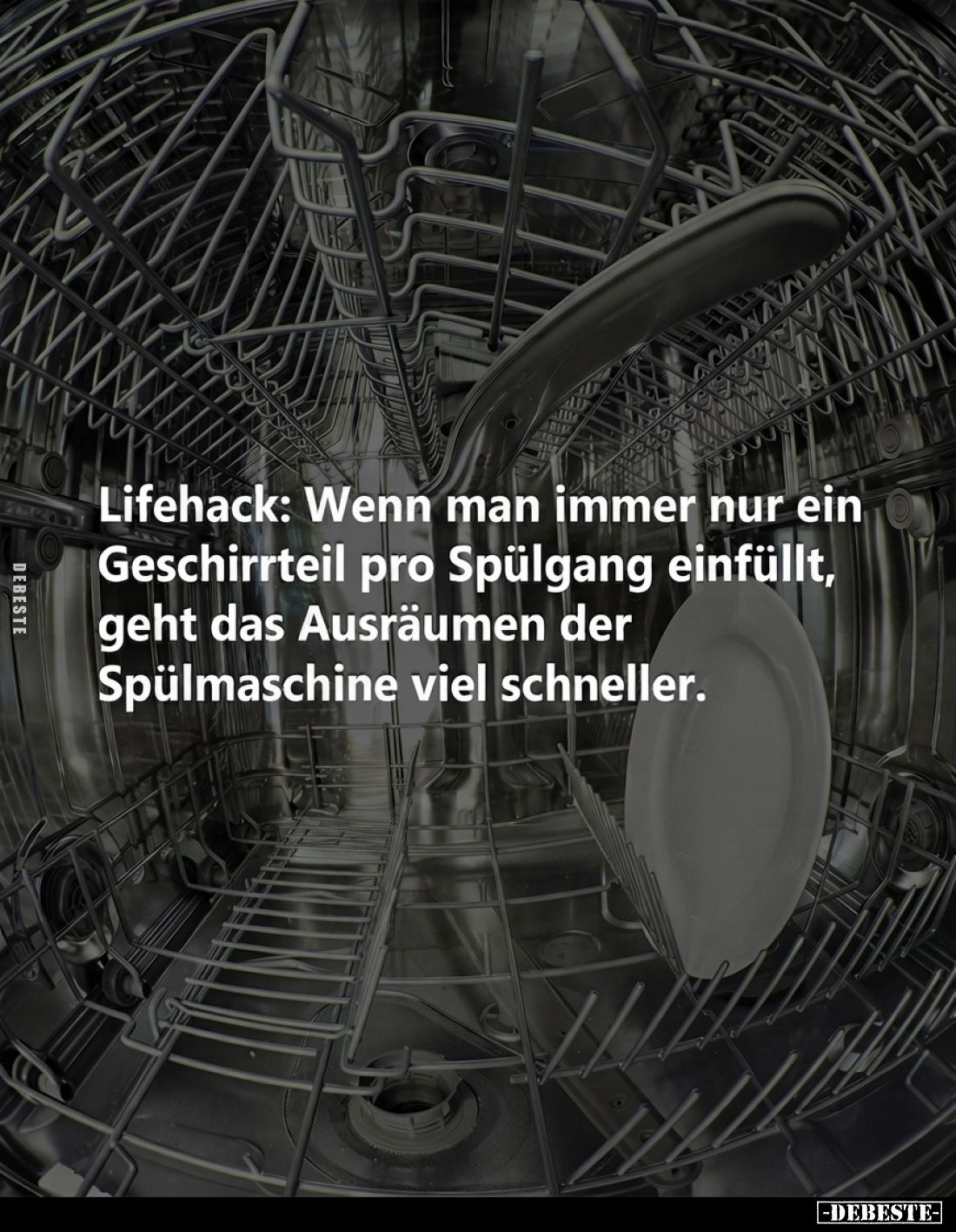 Lifehack: Wenn man immer nur ein Geschirrteil pro Spülgang.. - Lustige Bilder | DEBESTE.de