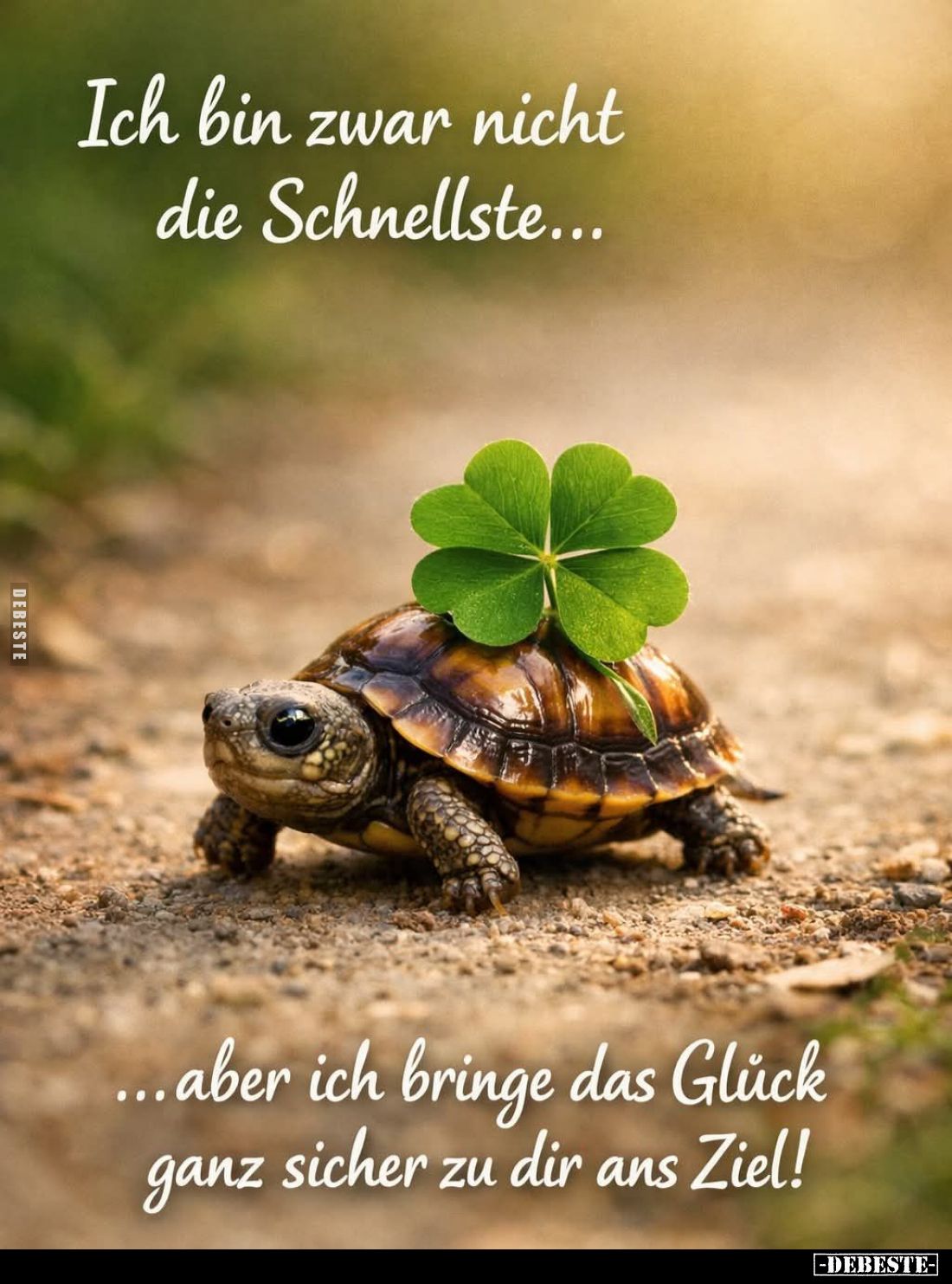 Ich bin zwar nicht die Schnellste...
Aber ich bringe das Glück ganz sicher zu dir ans Ziel!