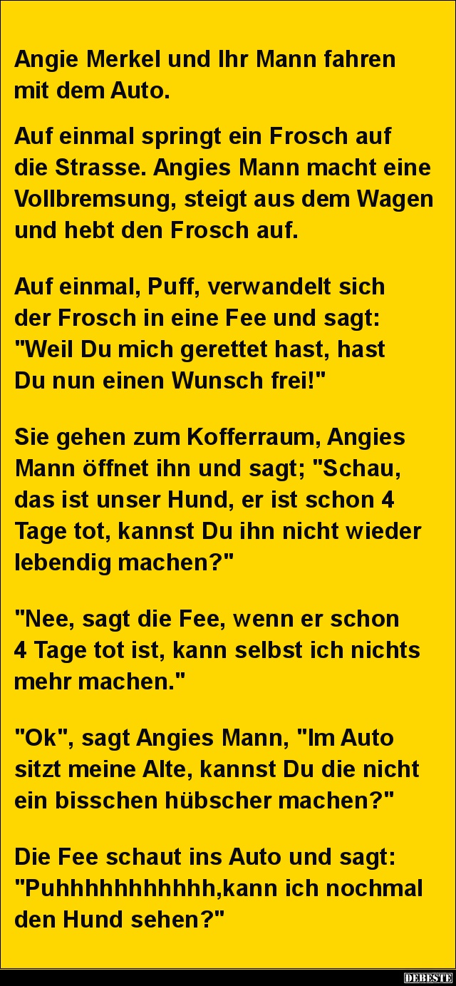 Angie Merkel und Ihr Mann fahren mit dem Auto.. - Lustige Bilder | DEBESTE.de