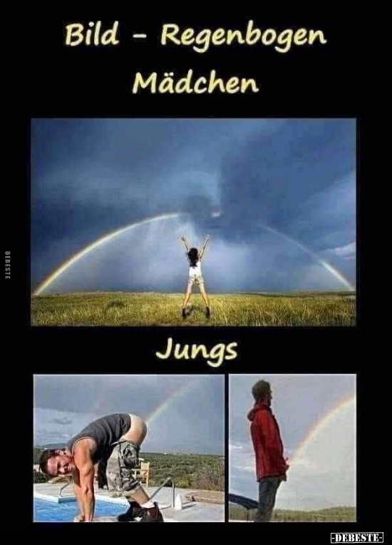 Bild Regenbogen Madchen Jungs Lustige Bilder Spruche Witze Echt Lustig