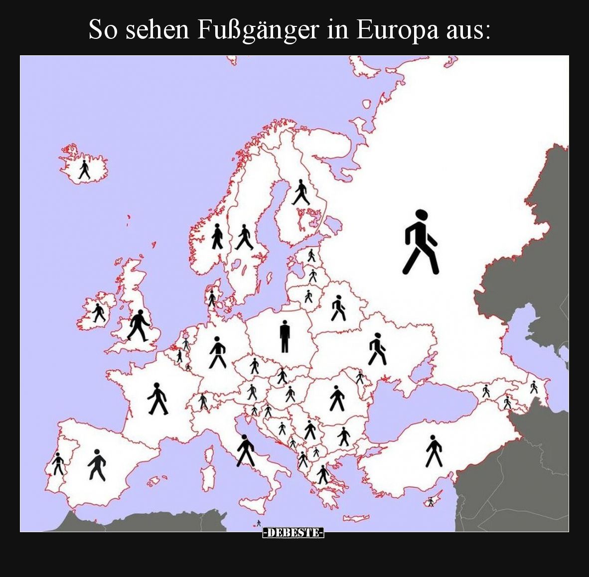 So sehen Fußgänger in Europa aus: