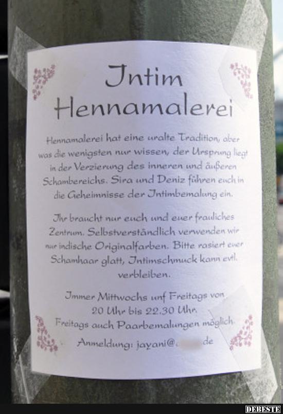 Intim Hennamalerei..