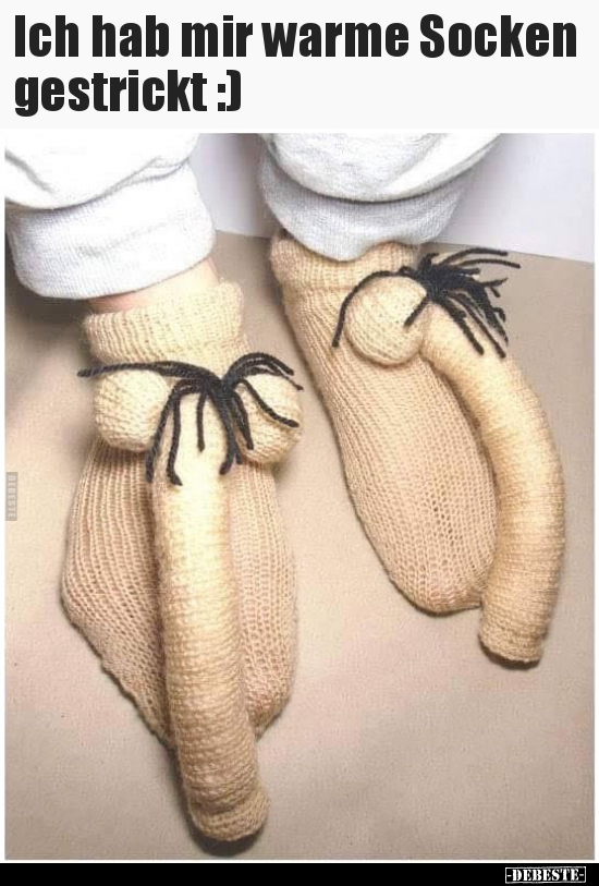 Ich hab mir warme Socken gestrickt :) - Lustige Bilder | DEBESTE.de