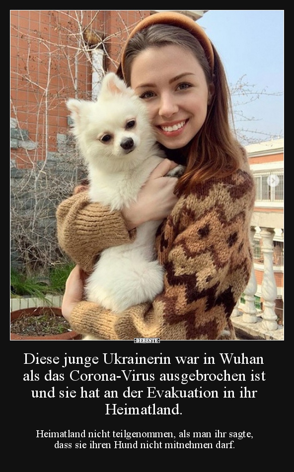 Diese junge Ukrainerin war in Wuhan als das Corona-Virus.. - Lustige Bilder | DEBESTE.de