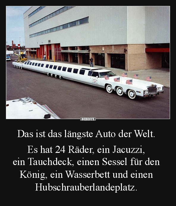Das ist das längste Auto der Welt..