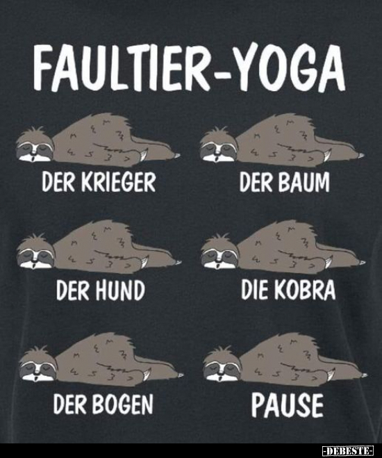 Faultier-Yoga.. - Lustige Bilder | DEBESTE.de