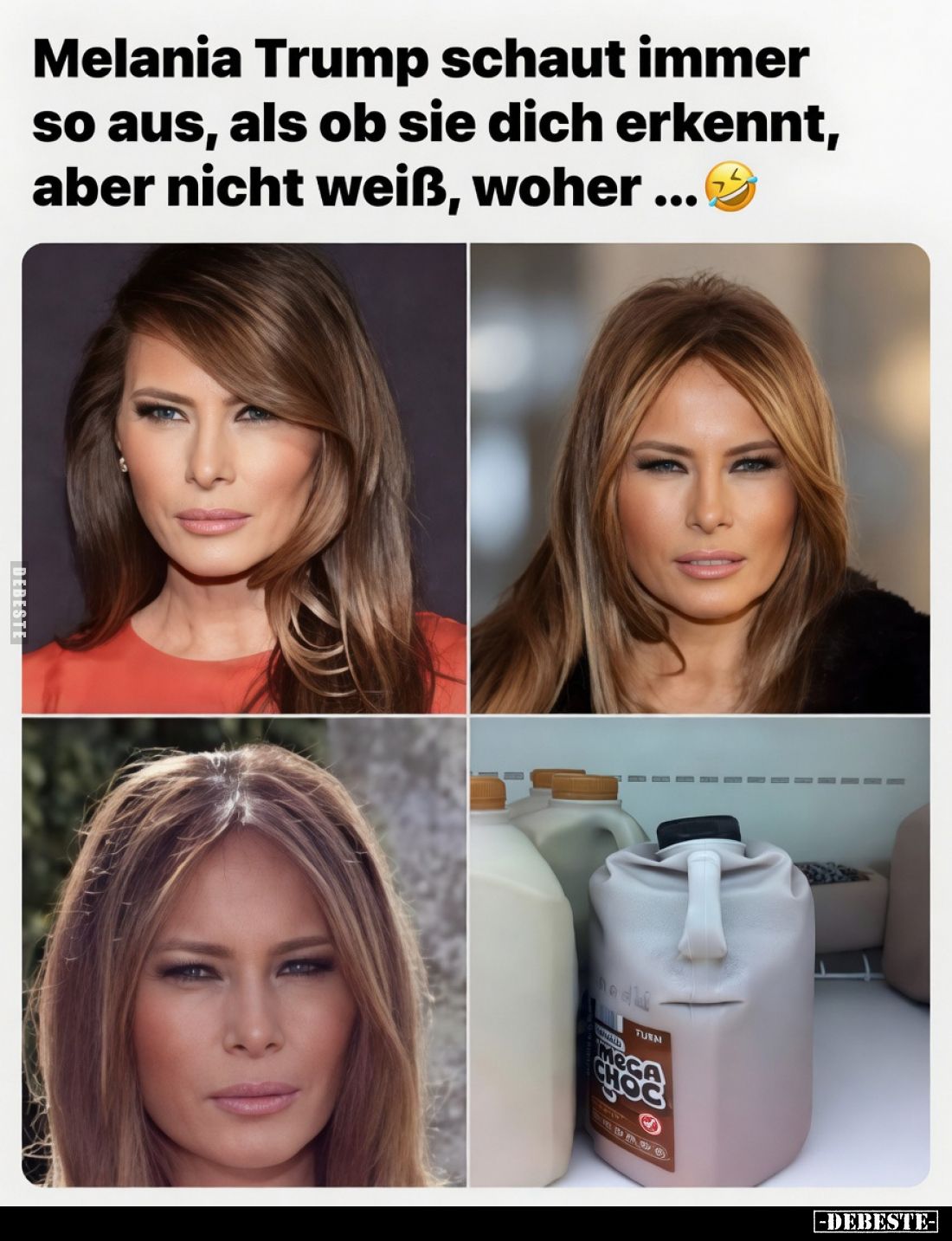 Melania Trump schaut immer so aus, als ob sie dich erkennt, aber nicht weiß, woher ...