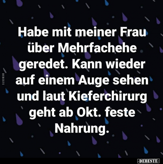 Habe mit meiner Frau über Mehrfachehe geredet..
